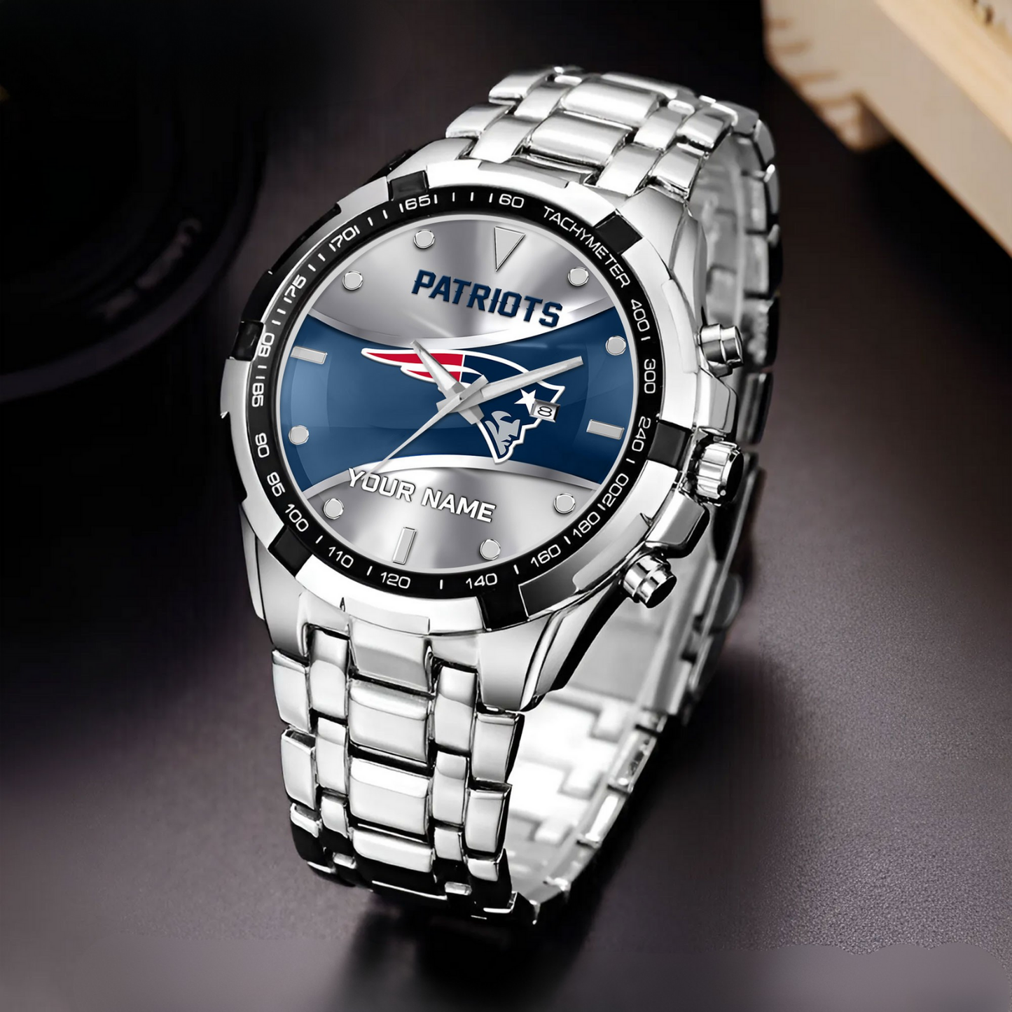 New England Football Team – Alloy Men Quartz Watch – Custom Name