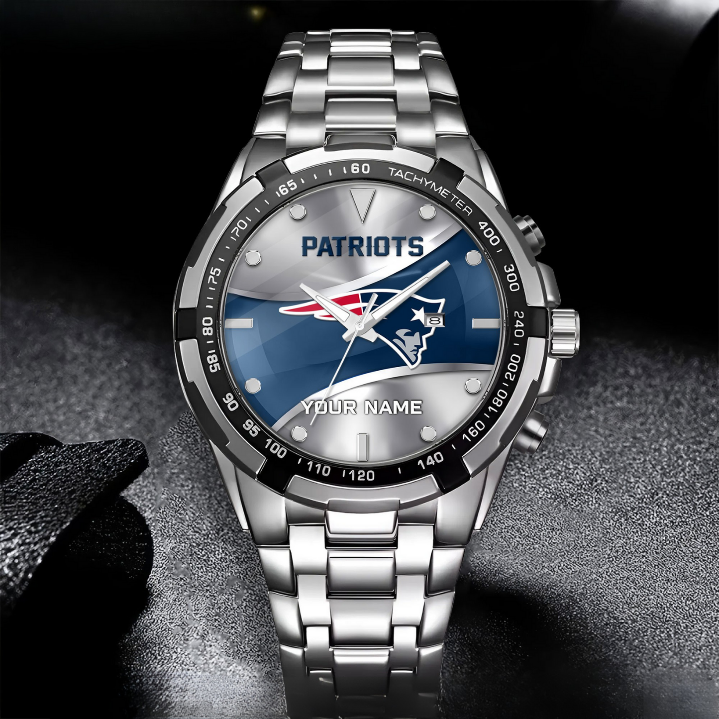 New England Football Team – Alloy Men Quartz Watch – Custom Name