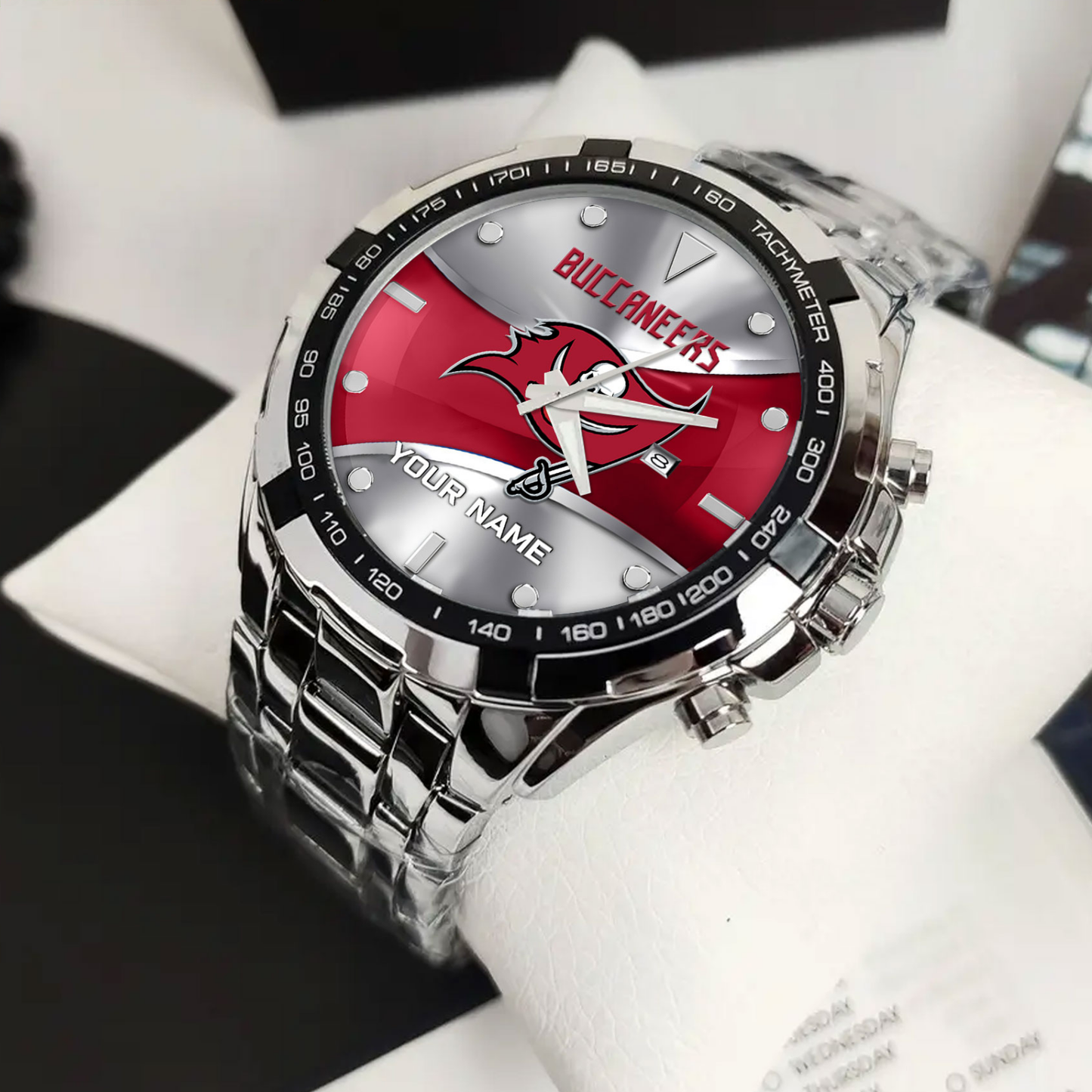 Tampa Bay Football Team – Alloy Men Quartz Watch – Custom Name