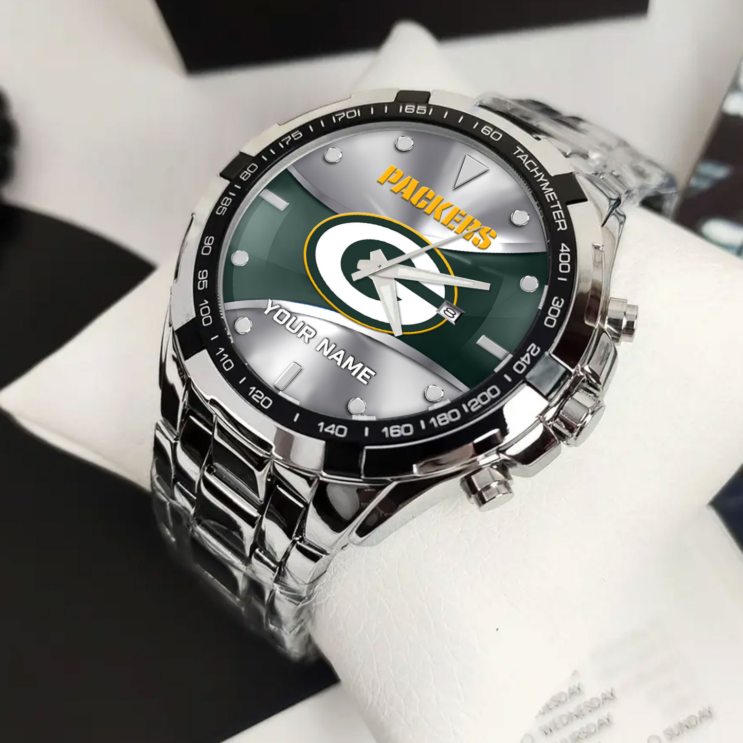 Green Bay Football Team – Alloy Men Quartz Watch – Custom Name