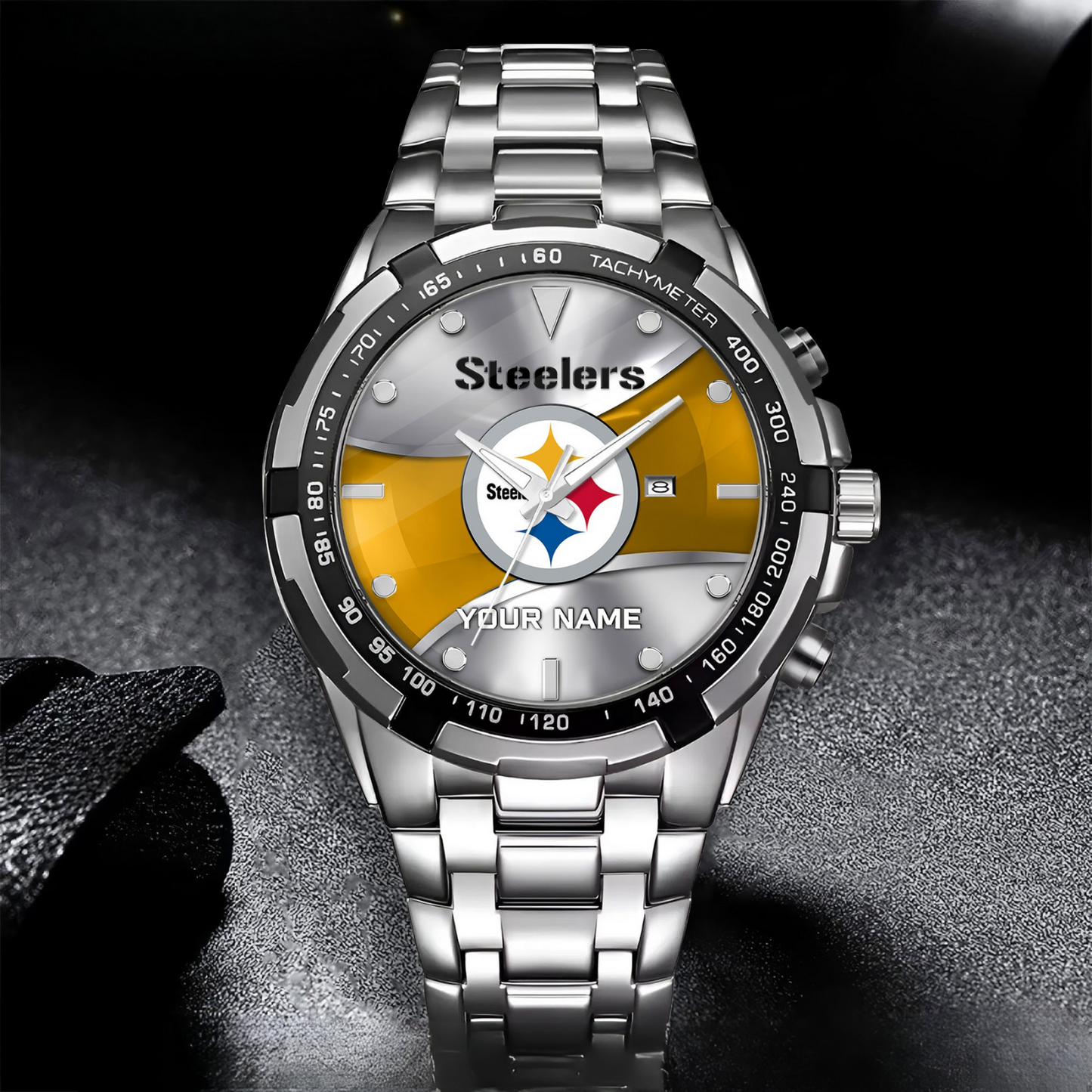 Pittsburgh Football Team – Alloy Men Quartz Watch – Custom Name