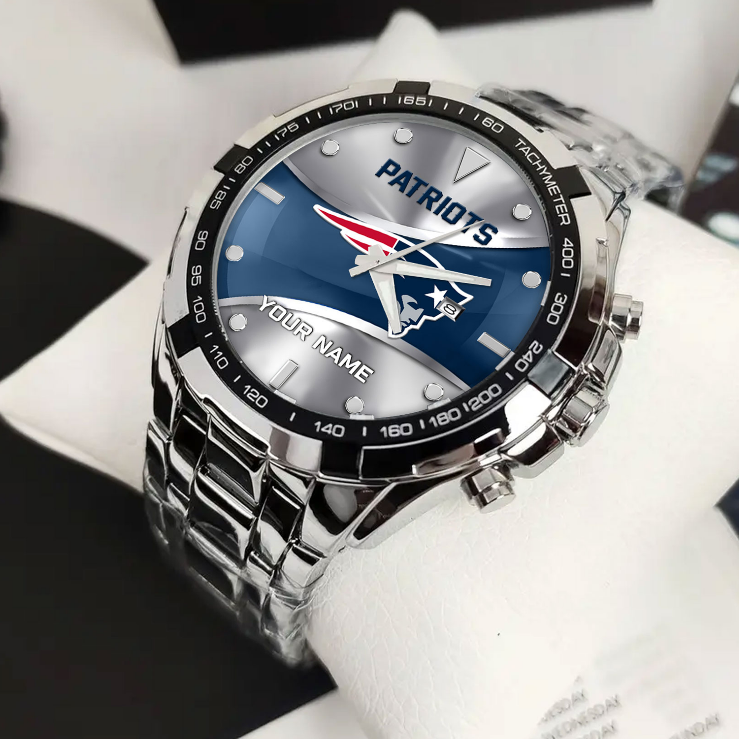 New England Football Team – Alloy Men Quartz Watch – Custom Name