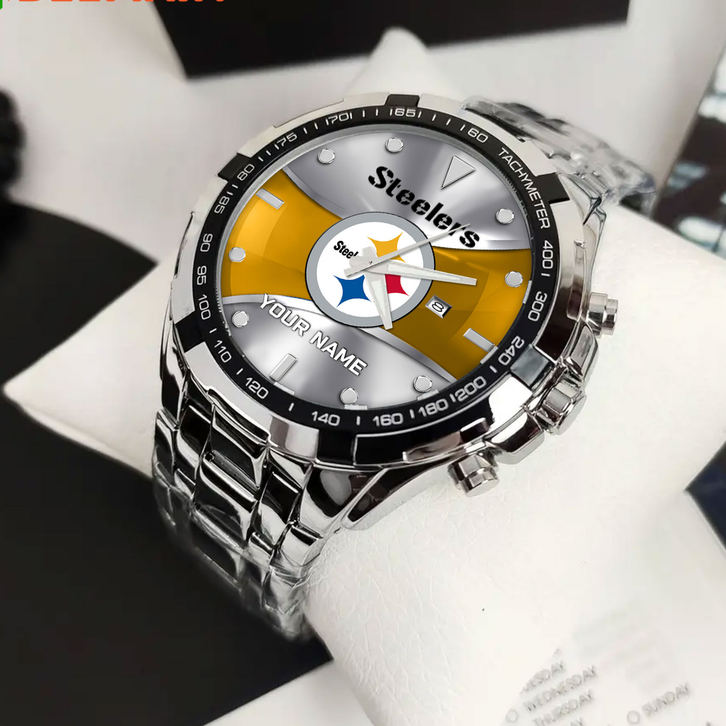 Pittsburgh Football Team – Alloy Men Quartz Watch – Custom Name