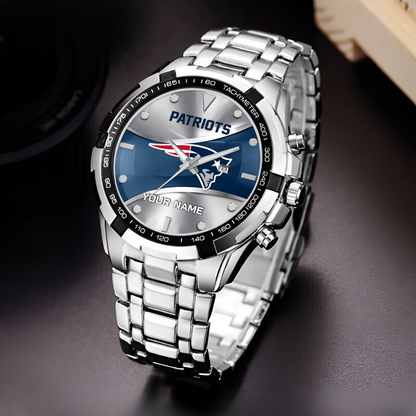 New England Football Team – Alloy Men Quartz Watch – Custom Name