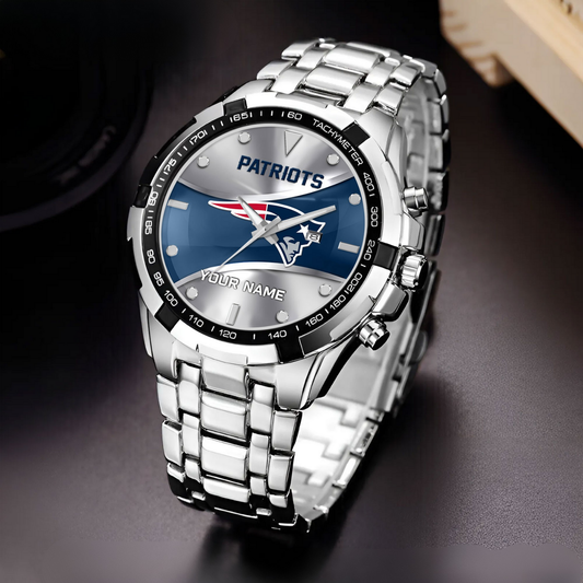 New England Football Team – Alloy Men Quartz Watch – Custom Name