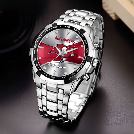 Tampa Bay Football Team – Alloy Men Quartz Watch – Custom Name