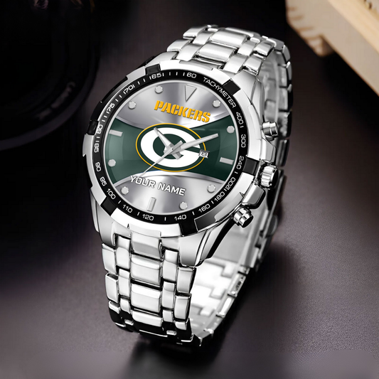 Green Bay Football Team – Alloy Men Quartz Watch – Custom Name